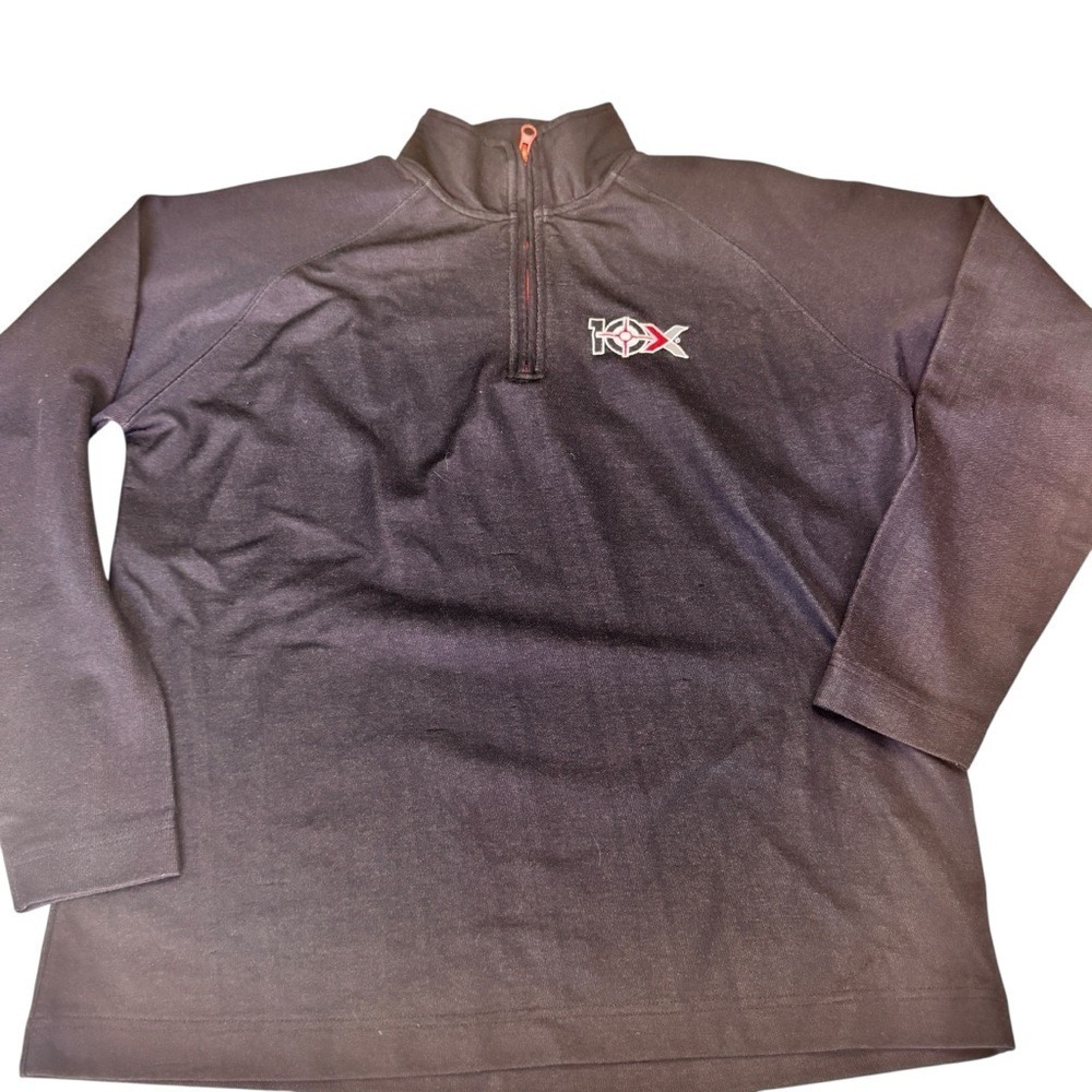IOX Black Quarter Zip Pullover Men's Medium Performance Golf Athletic Shirt Top - Picture 5 of 12